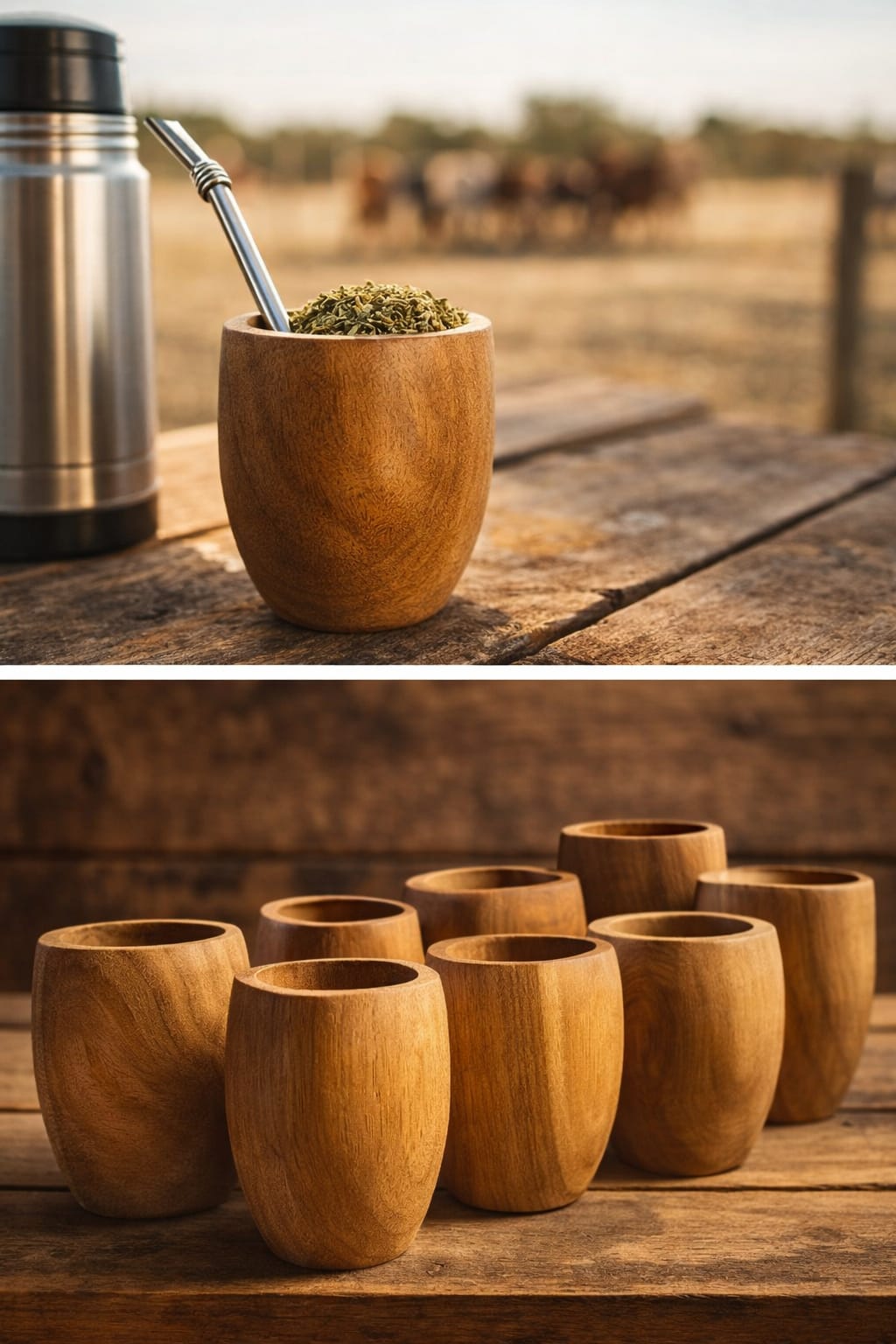 MATE  PERITA ARTESANAL EN MADERA CALDEN/ ALGARROBO