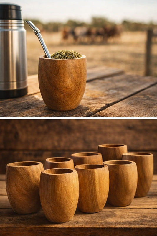 MATE  PERITA ARTESANAL EN MADERA CALDEN/ ALGARROBO